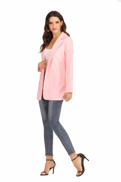 Casual Slim Fit Polo Neck Cardigan for Women