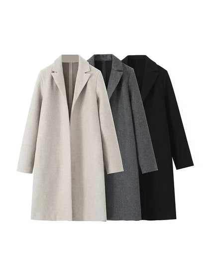 Open Stitch Long Trench Coats