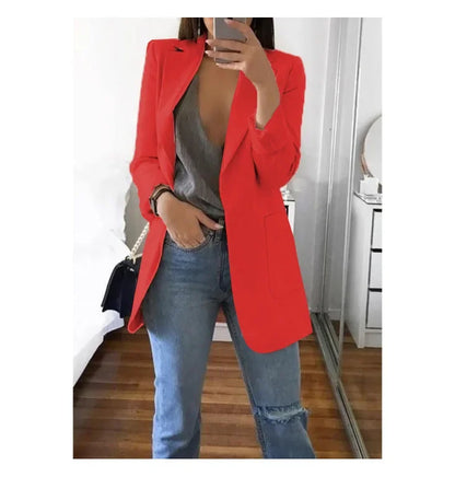 Casual Slim Fit Polo Neck Cardigan for Women