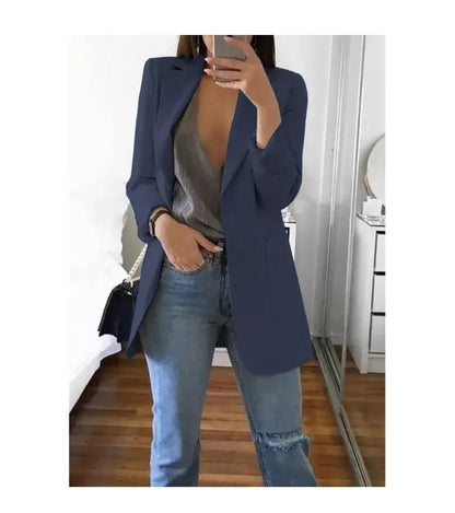 Casual Slim Fit Polo Neck Cardigan for Women