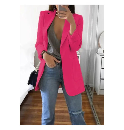 Casual Slim Fit Polo Neck Cardigan for Women