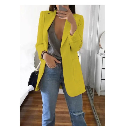 Casual Slim Fit Polo Neck Cardigan for Women