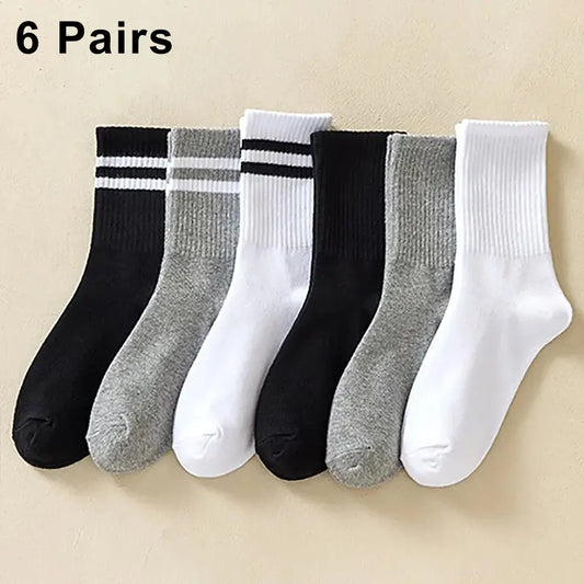 6 Pairs Women's Mid Socks