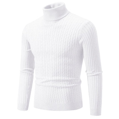 Men's Knitted Tight High Neck Sweater