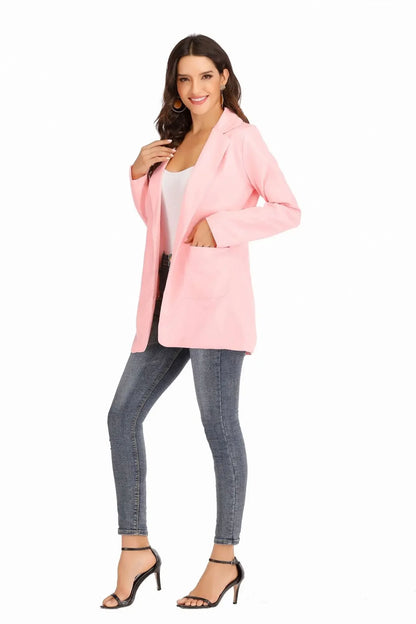 Casual Slim Fit Polo Neck Cardigan for Women