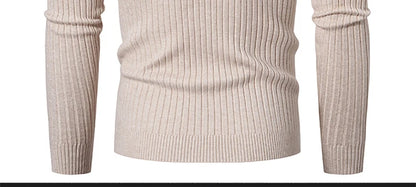 Men's Knitted Tight High Neck Sweater